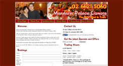 Desktop Screenshot of mandarinpalace.com.au