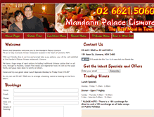 Tablet Screenshot of mandarinpalace.com.au